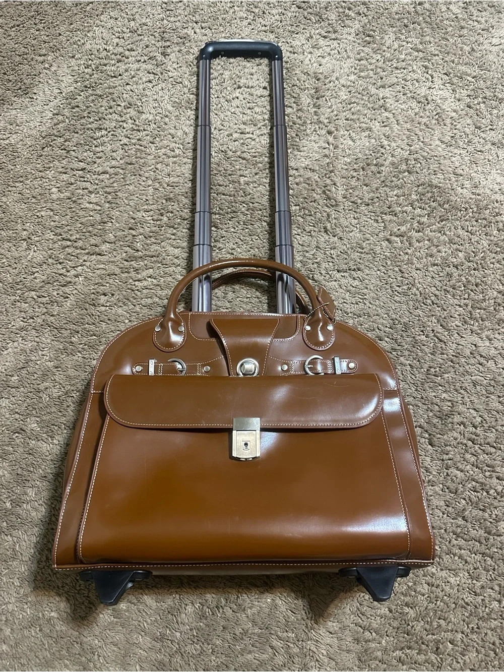 McKlein EDGEBROOK leather business briefcase